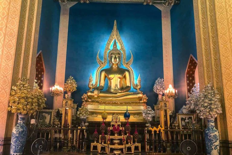 Buddha Statue In The Marble Temple Bangkok, Wat Benchamaborphit