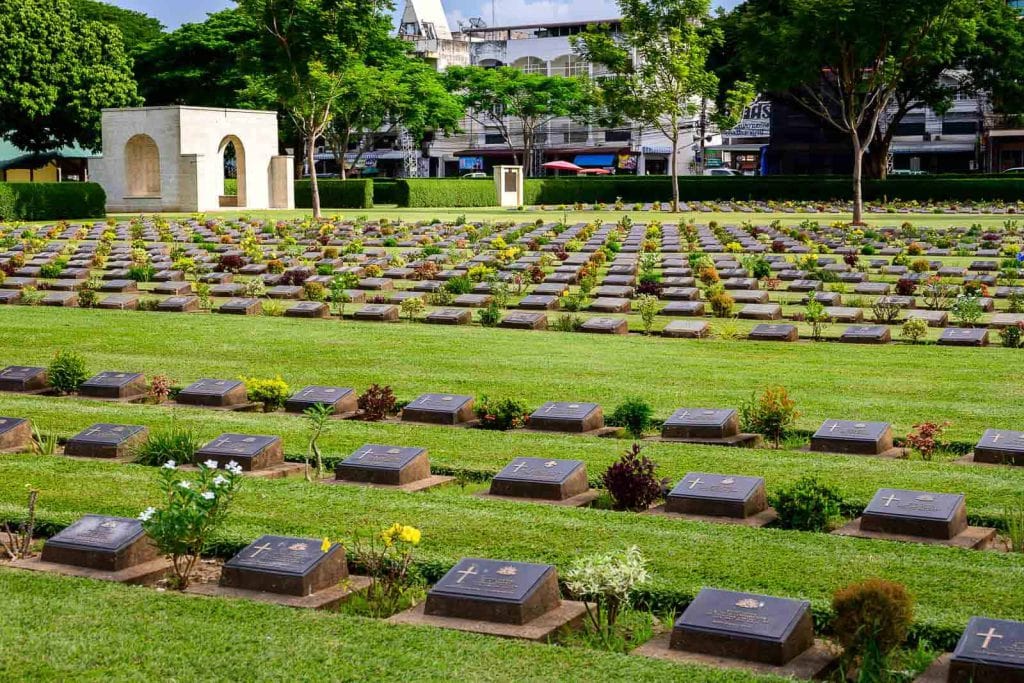 Kanchanaburi War Cemetery (don Rak) World War Ii Near Death Rail
