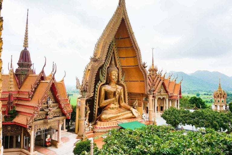 Large Buddha Statue At Wat Tham Suea, The Tiger Cave Temple, Kanchanaburi, Thailand