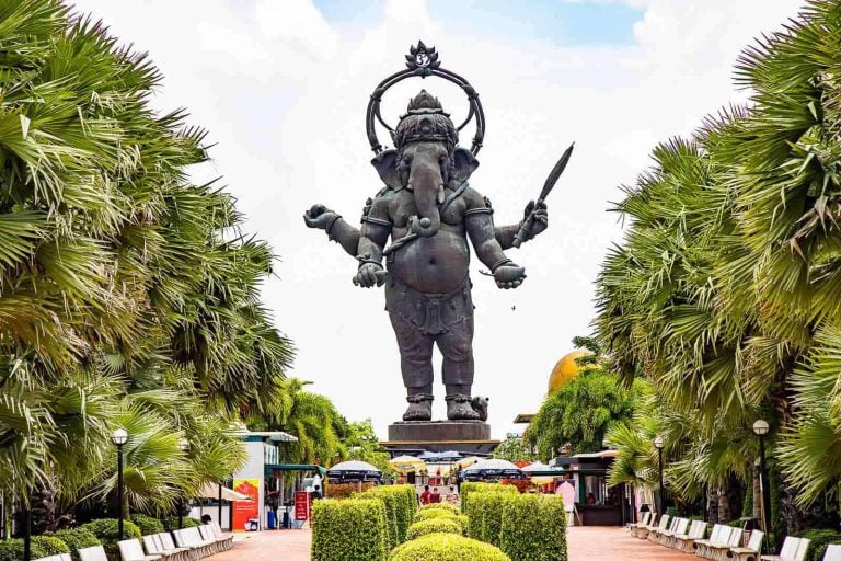 Large Broze Statue Of Ganesha At The Khlong Khuean Ganesh International Park