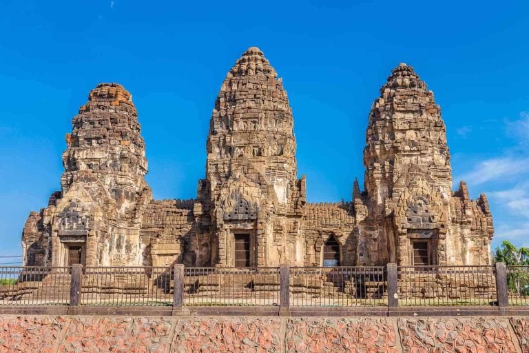 Phra Prang Sam Yot Temple, Ancient Architecture In Center Lopbur