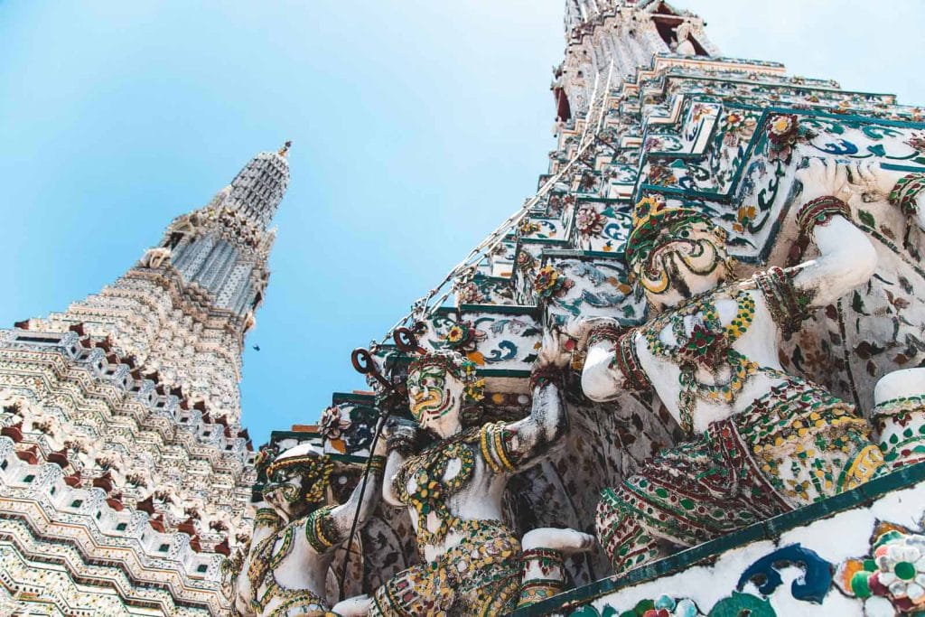 The Statue With Ceramic Decoration At The Pagoda Of Temple Of Dawn, Wat Arun