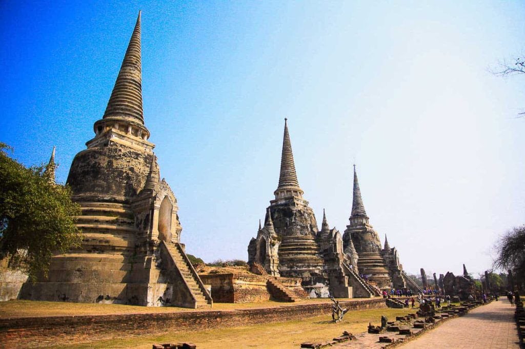 Wat Phra Si Sanphet's Three Bell Shape Stupa In Ayuttaya Historical Park